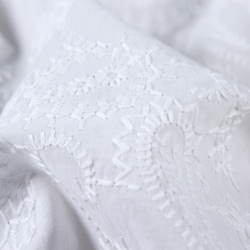 Embroidered Fabric Dress 100% Cotton for Women's Wear Wholesale Suppli 5